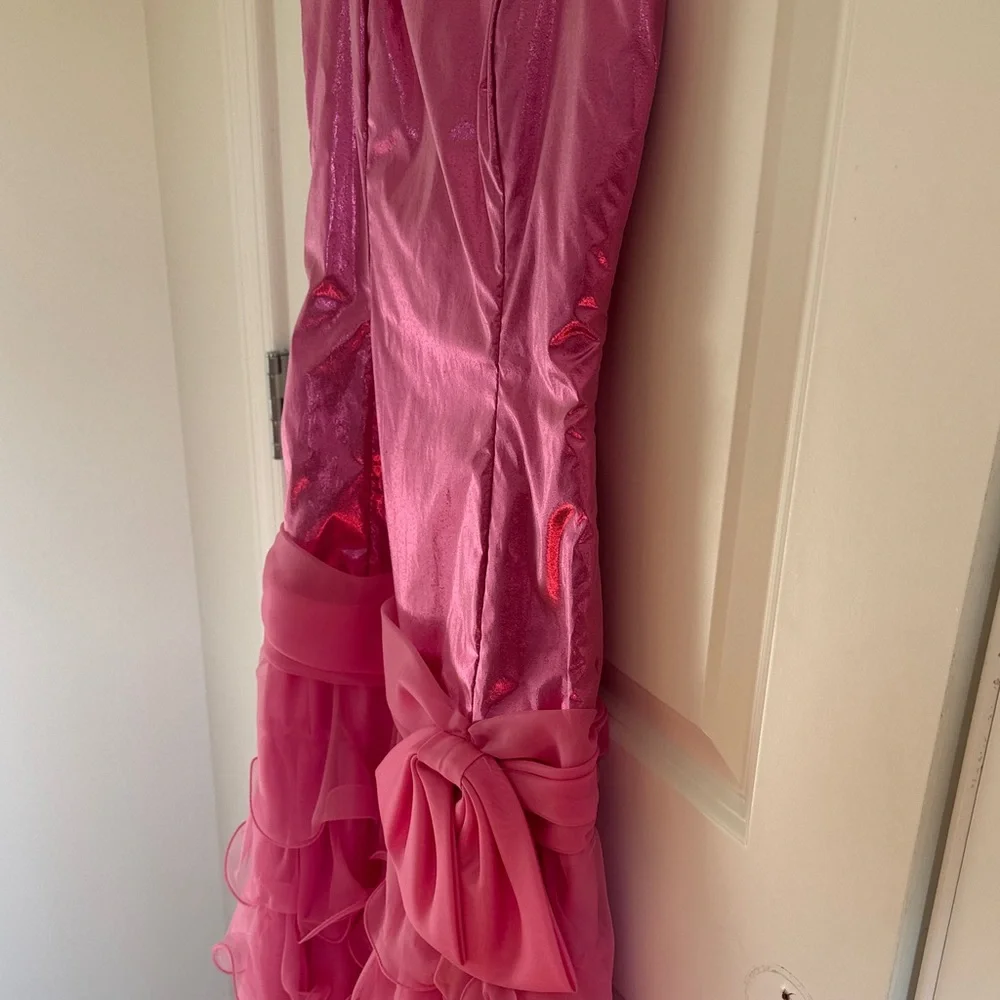 Vintage 90s Pink Metallic Party Dress Size 5 - Picture 6 of 10